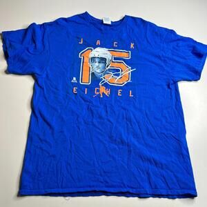 00s Jack Eichel #15 Graphic T-Shirt NHLPA Buffalo Sabres Fan Tee Blue Adult XL
